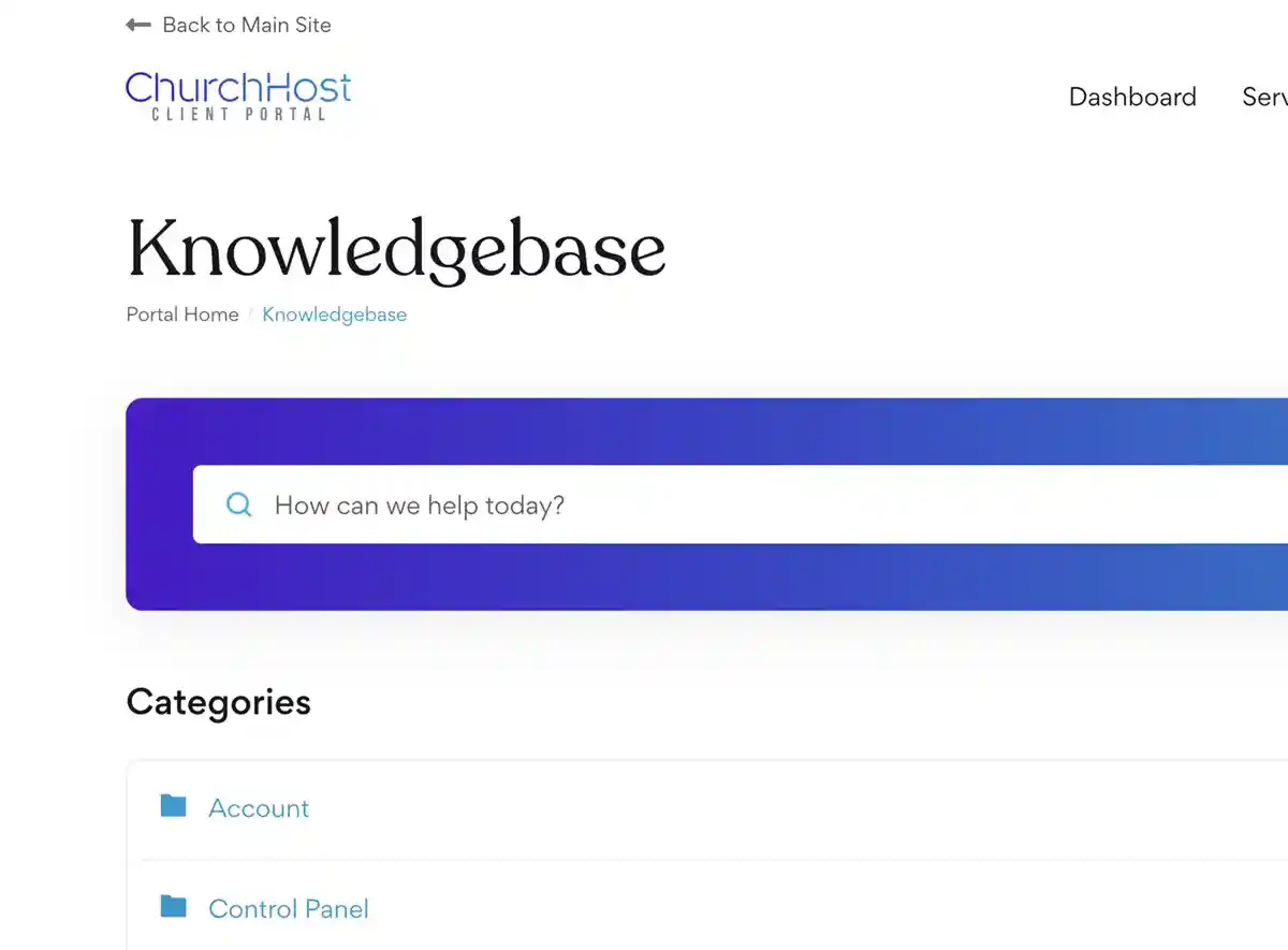 Knowledgebase Screenshot